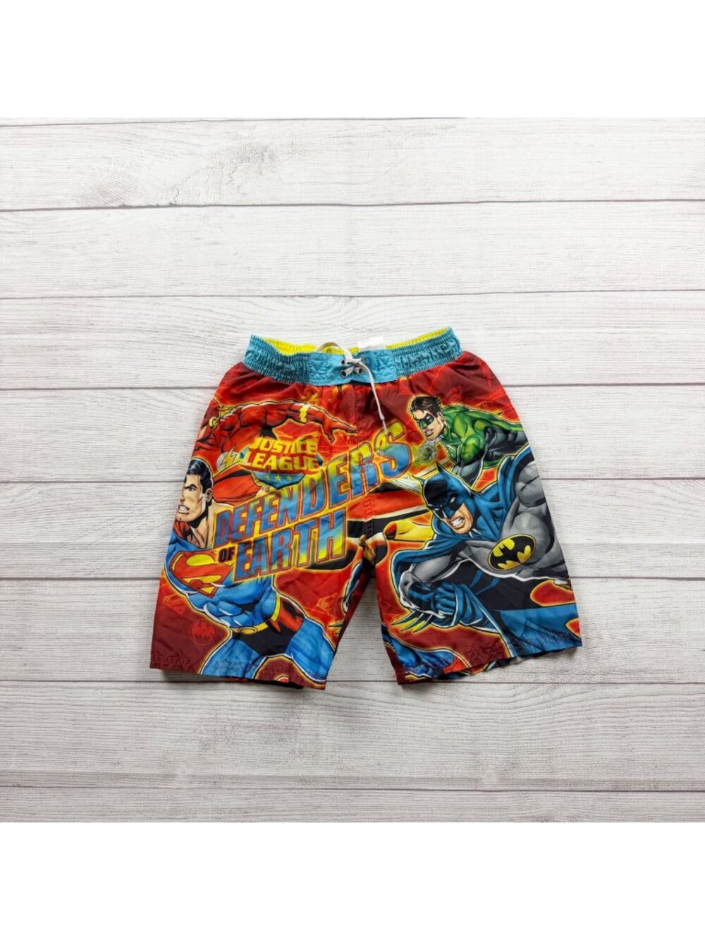 Justice League Boys Swim Trunks Defenders Of Earth Graphic 8